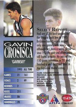 1996 Select AFL #121 Gavin Crosisca Back